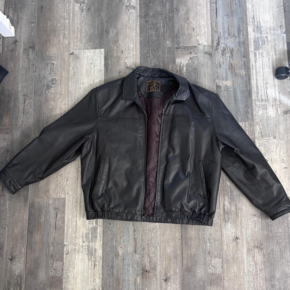 Saddlebred Men's Black Leather Jacket